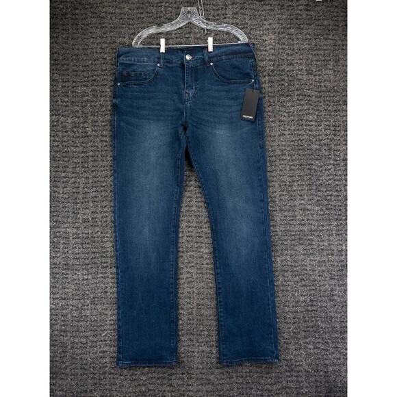 True Religion Jeans Mens 38x34 (Tag 36) Blue Ricky Relaxed Straight Denim NWT